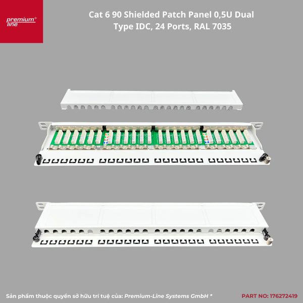 Cat. 6 0.5U Shielded