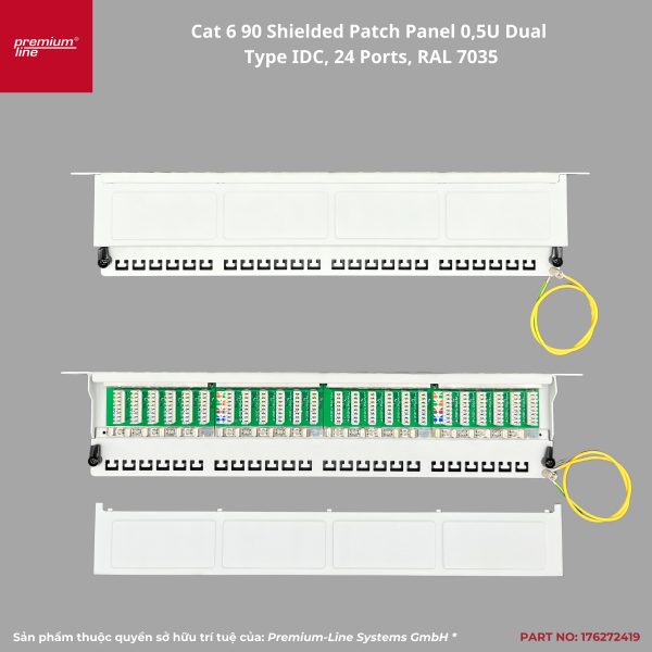 Cat. 6 0.5U Shielded